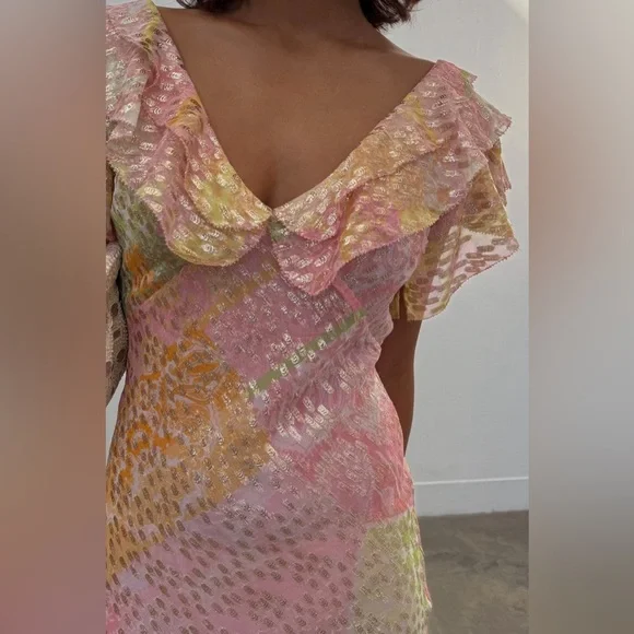 NWT Never Fully Dressed Pink Boho Mini Tilda Dress - Picture 6 of 7